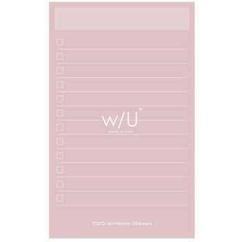 WU/ノート付箋 スリム/シェルピンク ナカバヤシ