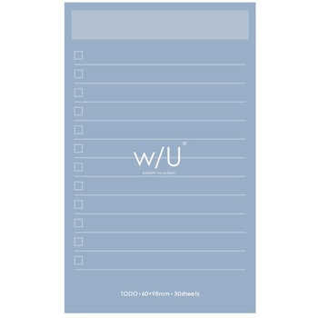 WU/ノート付箋 スリム/パウダーブルー ナカバヤシ
