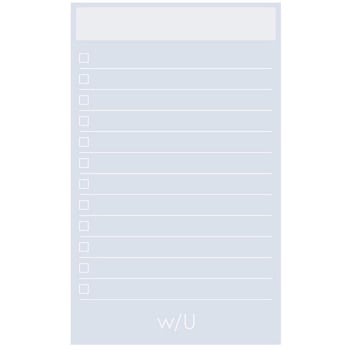 WU/ノート付箋 スリム/パウダーブルー ナカバヤシ