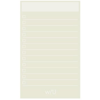 WU/ノート付箋 スリム/ピスタチオグリーン ナカバヤシ