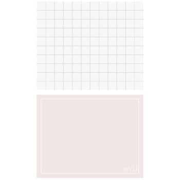 WU/ノート付箋 ミックス/ピンクブラック ナカバヤシ