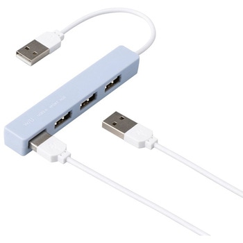 WU/USB2．0 4ポート変換ハブ/パウダーブルー ナカバヤシ