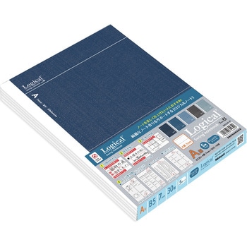 ロジカルノート デニム柄 A罫 B5 5冊パック ナカバヤシ