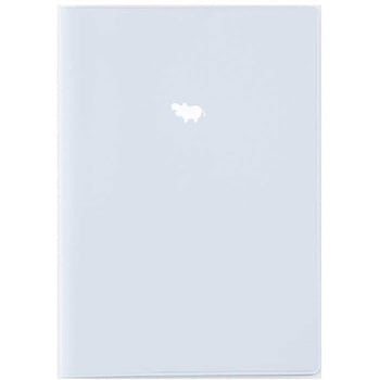 ヒポポシリーズ/A6カバーノート(ノート付き)/ブルー ナカバヤシ