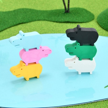 ヒポポシリーズ マスコット消しゴム/モノトーン ナカバヤシ