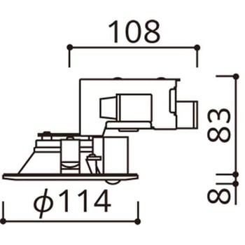 OD261852R 人感センサー付 ベースダウンライト SB形 ODELIC