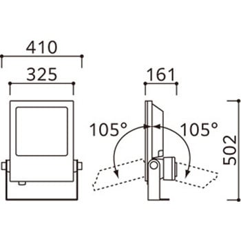 屋外用 スクエアライト DMX制御 ODELIC(オーデリック)