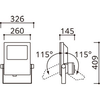 屋外用 スクエアライト DMX制御 ODELIC(オーデリック)
