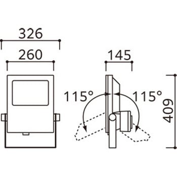 屋外用 スクエアライト DMX制御 ODELIC(オーデリック)