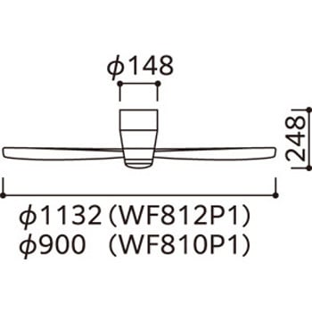 DC MOTOR FAN シーリングファン 4枚羽根タイプ 直付タイプ 器具本体 ODELIC(オーデリック)