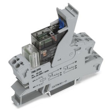 リレーインターフェイスモジュール 24V dc 2c接点 DINレールタイプ ワゴジャパン
