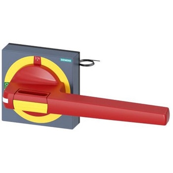 ロータリハンドル 3KD サイズ 5 3KF サイズ 5用 赤/黄 200mm Sentron 8UD SIEMENS