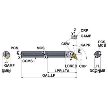 小物部品加工用ボーリングバー(超硬シャンク) 三菱マテリアル