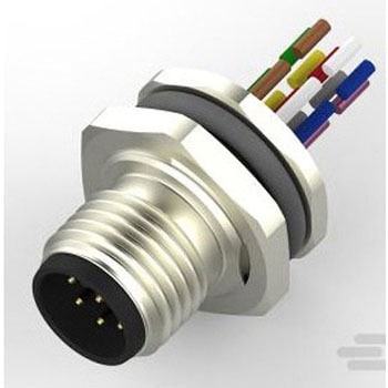 丸型コネクタ 8極 M12 パネルマウント TE CONNECTIVITY