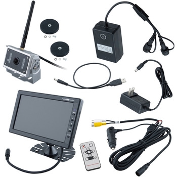 GX-404-BT超広角無線カメラ&7インチモニターシガー電源+カメラ用バッテリーSET JET INOUE(ジェットイノウエ)