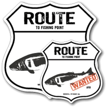 FS-046 FISHING�X�e�b�J�[ �[�l�����X�e�b�J�[ �ϐ����^�C�v �A��Aset  1�Z�b�g(2��) FS-046 66080927