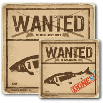 FS-048 FISHING�X�e�b�J�[ �[�l�����X�e�b�J�[ �ϐ����^�C�v �A��Cset  1�Z�b�g(2��) FS-048 66080945