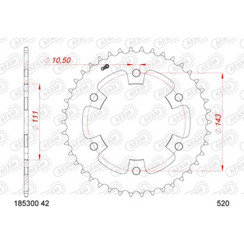 リアスチールスプロケット 520-42 AFAM(アファム)