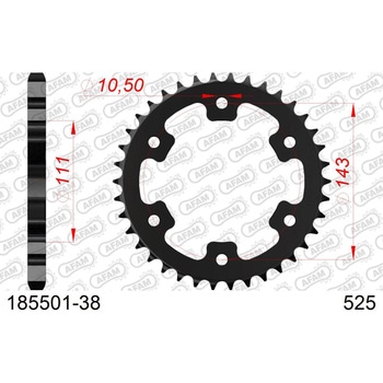 リアスチールスプロケット 525-38 AFAM(アファム)