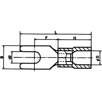 TMEX 1.25Y-3N-RED 銅線用 環境配慮形 絶縁被覆圧着端子 (Y型)先開形 1