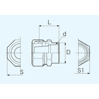 1FS-50A 青銅製(KPCジョイント)水道用ポリエチレン管金属継手(鋼管用め