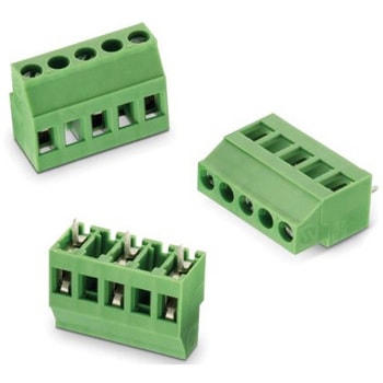基板用端子台 2446シリーズ 10.16mmピッチ 1列 4極 緑 1袋 50個入 - WURTH ELEKTRONIK
