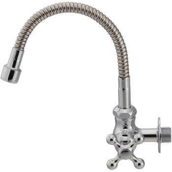 フレキつき泡沫横形スワン水栓 カクダイ