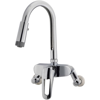 シングルレバー混合栓 (シャワーつき・クローム) カクダイ