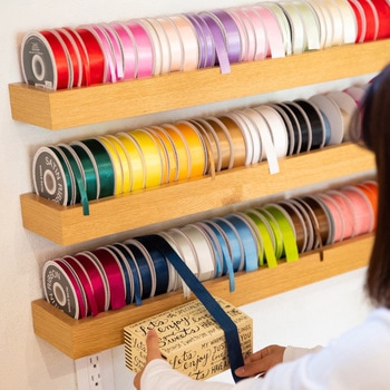 サテンリボン10mm HEADS(ヘッズ)