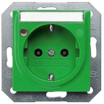 産業用ソケット 緑 16A 0個 250V - SIEMENS