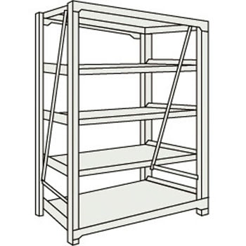 M10型 ボルト式重量棚 1000kgタイプ 高さ1500mm 単体型 TRUSCO