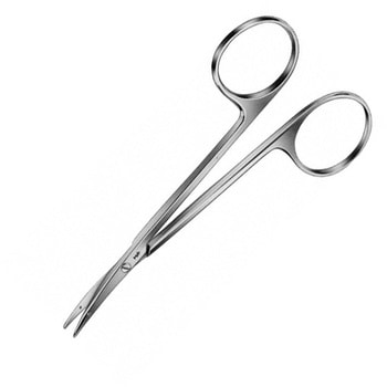 切開剪刀 リトラー 両鈍反 11.5cm 縫合糸用穴付 ビー・ブラウンエースクラップ