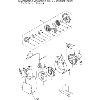 413984 MP2530E-S ファンカバー，スタータ部品 イグニツシヨンコイル