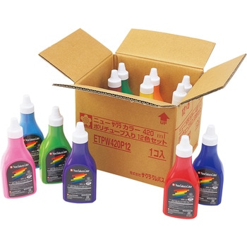 ニューサクラカラー 12色セット ポリチューブ入り 420ml サクラクレパス
