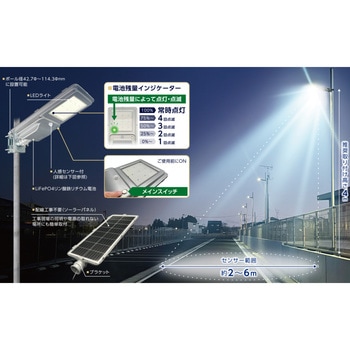 ソーラー防犯灯 (サニーソライト) 配線工事不要 人感センサー付 セフティー電気用品