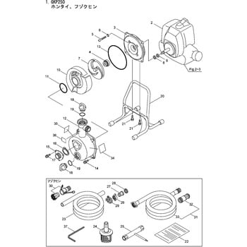 283897 GKP250 本体，付属品部品 ケーシング 1個 BIGM(丸山製作所