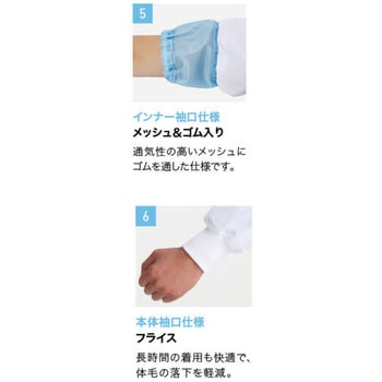 長袖ジャンパー 食品工場 白衣 衛生 サーヴォ(旧:サンペックスイスト)