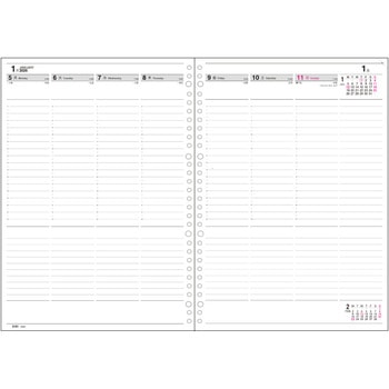 2026 日記リーフ ウィーク A4 30穴 コレクト