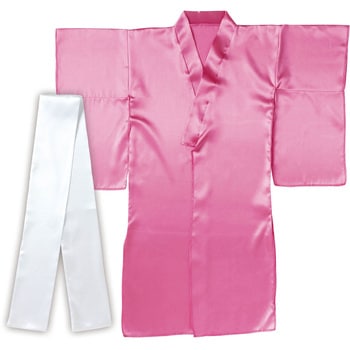 ソフトサテン 着物(おくみ付) 桃(帯白) アーテック[学校教材・教育玩具]