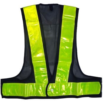 安全ベスト/70mmタイプ ショート丈〈紺/黄〉 ミズケイ