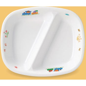 角ランチ皿(ぽっぽらんど) スリーライン