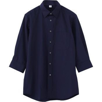 男女兼用レギュラーカラー七分袖シャツ /Mサイズ - セブンユニフォーム