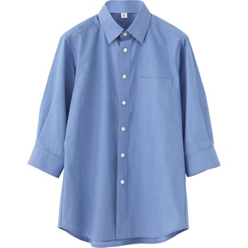 男女兼用レギュラーカラー七分袖シャツ /Mサイズ - セブンユニフォーム