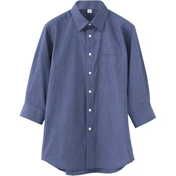 男女兼用レギュラーカラー七分袖シャツ /Mサイズ - セブンユニフォーム