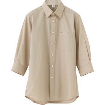 男女兼用レギュラーカラー七分袖シャツ /Mサイズ - セブンユニフォーム