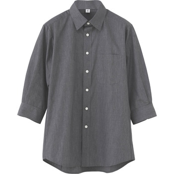 男女兼用レギュラーカラー七分袖シャツ /SSサイズ セブンユニフォーム