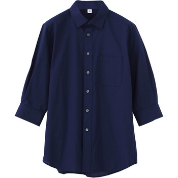 男女兼用レギュラーカラー七分袖シャツ /SSサイズ セブンユニフォーム