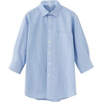 男女兼用レギュラーカラー七分袖シャツ /SSサイズ セブンユニフォーム