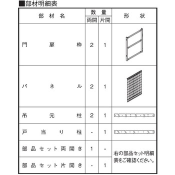メッシュ門扉G型 両開き 四国化成