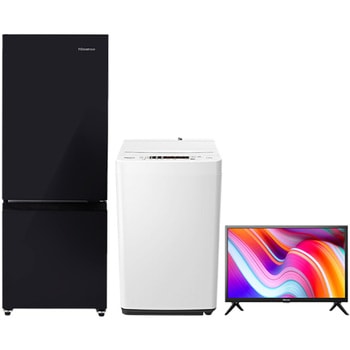 家電3点セット (162L冷蔵庫 5.5kg洗濯機 24型液晶テレビ) Hisense(ハイセンス)